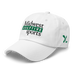 Front left angle of the Midwest Adaptive Sports Logo White Dad Hat against a white background