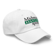 Front right angle of the Midwest Adaptive Sports Logo White Dad Hat against a white background