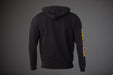 MagZip Adaptive Lightweight Hoodie with Magnetic Zipper chest logo back on a dark grey background