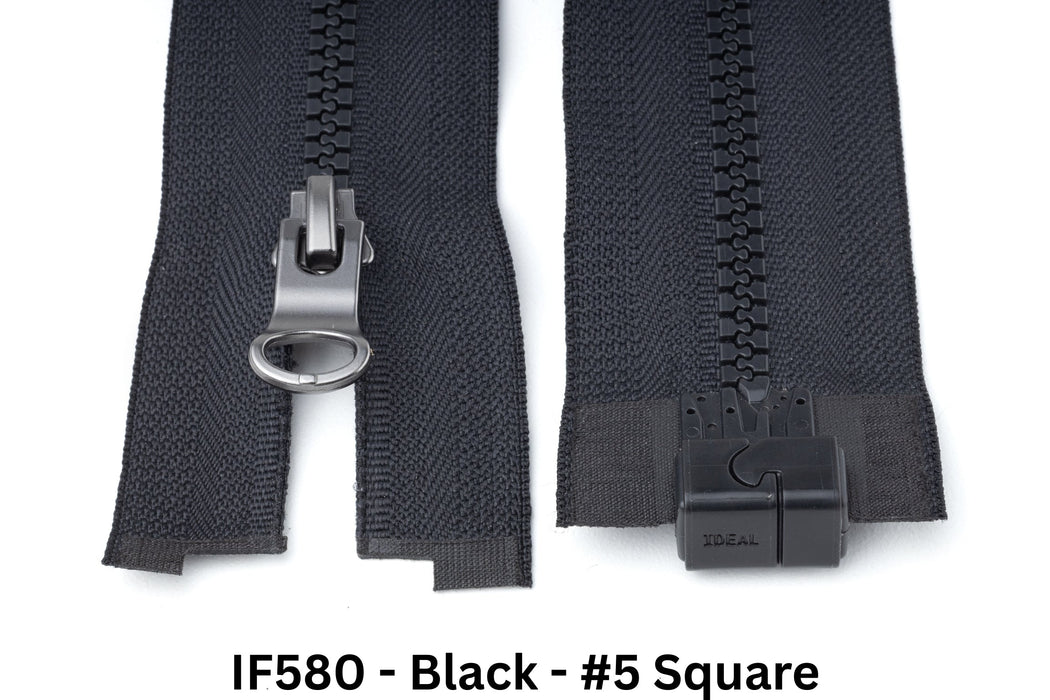 MagZip Magnetic Zipper Square #5 IF580 Black on a white background