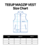 MagZip TeeUp Adaptive Vest with Magnetic Zipper Size Chart