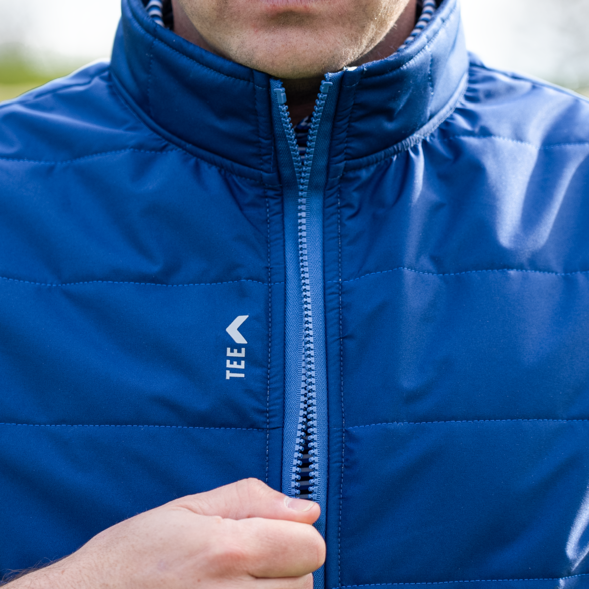 Close-up of MagZip TeeUp Adaptive Vest with Magnetic Zipper