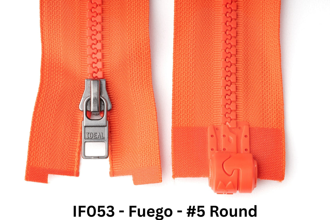 MagZip Magnetic Zipper Top Stopped Round Base #5 IF053 Fuego on a white background