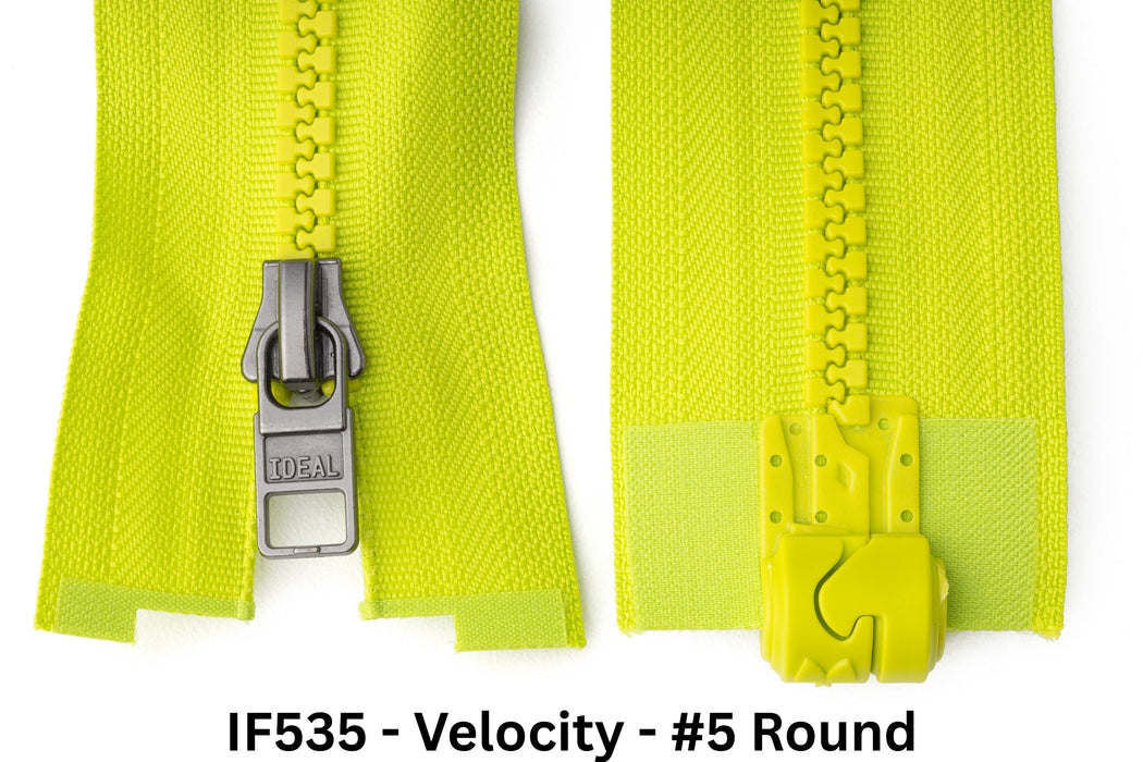 MagZip Magnetic Zipper Top Stopped Round Base #5 IF535 Velocity on a white background