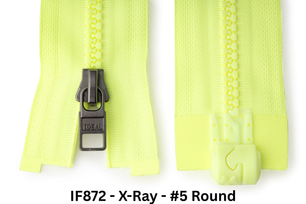 MagZip Magnetic Zipper Top Stopped Round Base #5 IF872 X-Ray on a white background