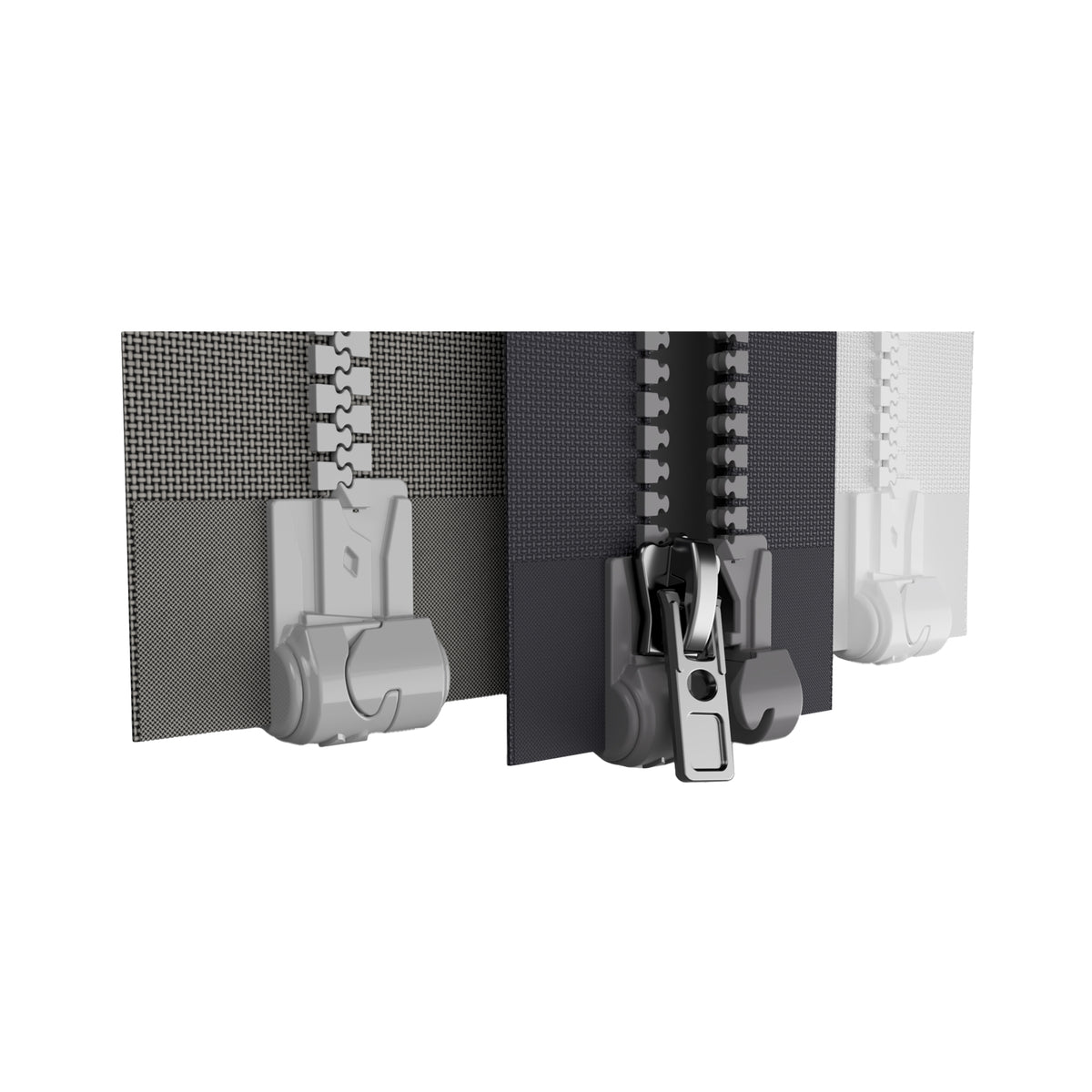 MagZip Magnetic Zipper Top Stopped Round Base #5 Black & Gray — Amplife®