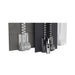 Set of MagZip Magnetic Zippers in gray, white and blackred on a white background