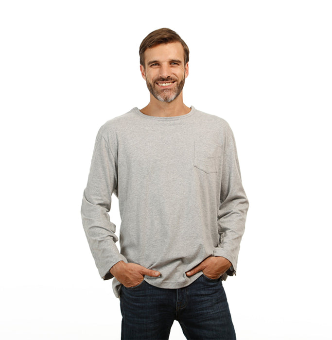 MAI We Care Men's Tear Away Post-Surgery Adaptive Long Sleeve T-Shirt