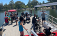 NorCal SCI participants on the dock before kayaking in Vasona Lake.