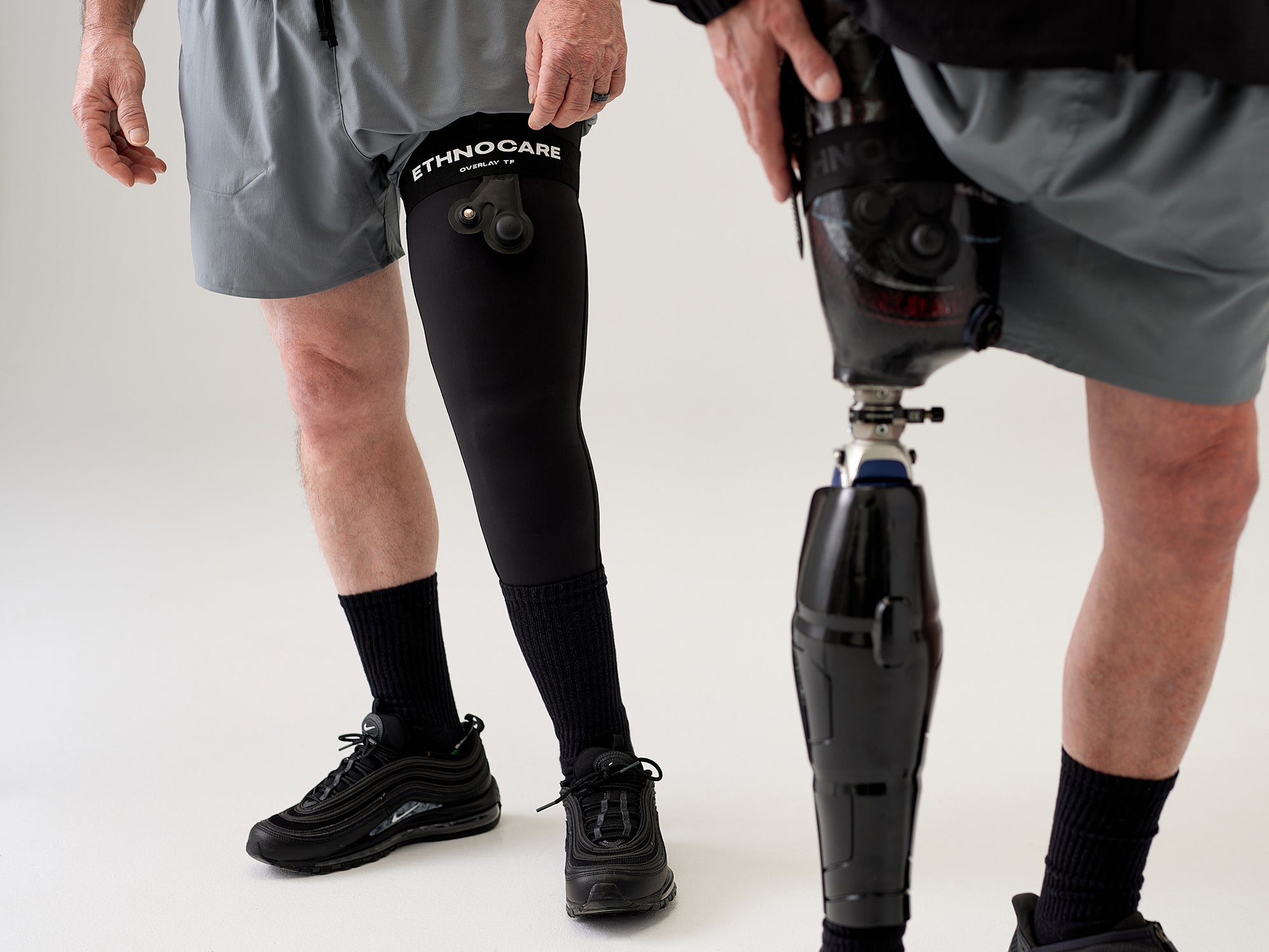 Users standing with their Ethnocare Overlay.