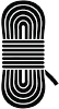 A rope tied around itself. Paradox Sport's icon for the rock climbing category of their trips.