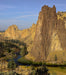 Scenic view of a river flowing through a canyon with large rock formations.
