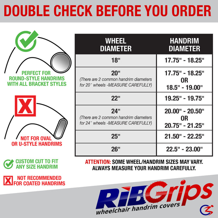 RibGrips Handrim Covers (Pair)