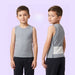 Sense-ational You Adjustable Compression Sensory Youth Undershirt Tank Top, grey, front view