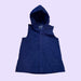 Sense-ational You QuietSense Sound Reducing Magnetic Closure Sensory Youth Vest, navy, back view showing sleeveless design