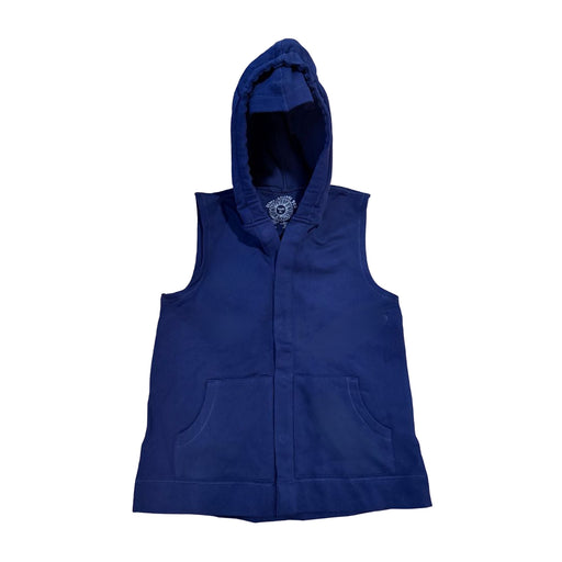 Eye mask pulled down for sensory break on the Sense-ational You QuietSense Sound Reducing Sensory Youth Vest