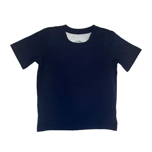 Sense-ational You Compression Lined Navy Youth T-Shirt on a white background