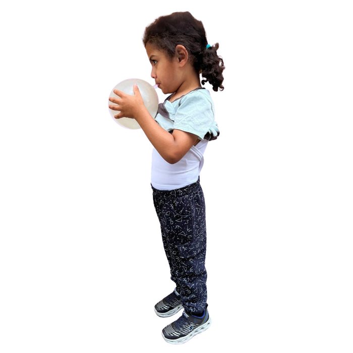 Child wearing a Sense-ational You Compression Lined Grey/Mint Youth T-Shirt on a white background