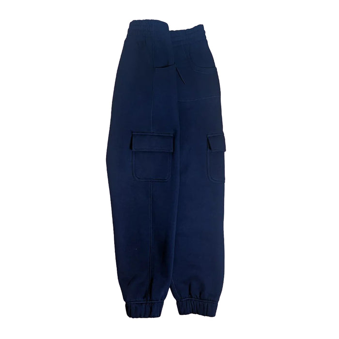 Side of Sense-ational You Sensory Friendly Fidget Navy Joggers on a white background