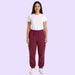 Person wearing a Sense-ational You Sensory Friendly Fidget Maroon Joggers