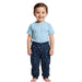 Child wearing a Sense-ational You Sensory Friendly Fidget Youth Constellation Joggers on a white background