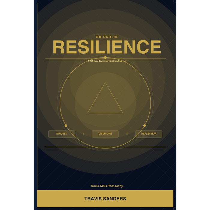 Book cover of 'The Path of Resilience' with a central triangle design on a dark background.