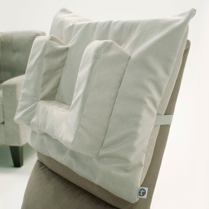 Tausi Horizontal Chenille Ivory Pillow System