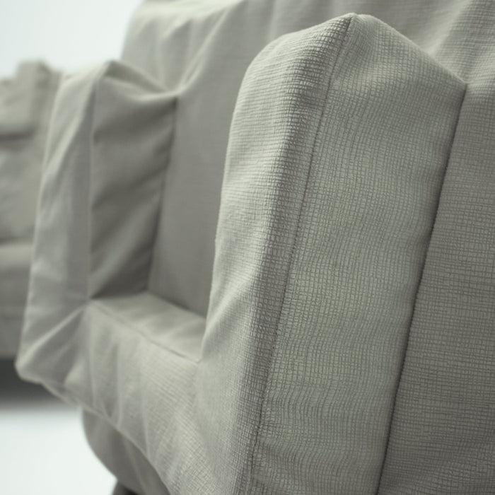 Tausi Horizontal Chenille Grey Pillow System