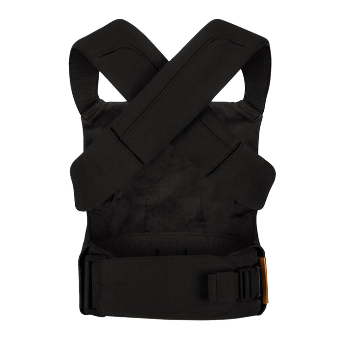 Back of WildBird Raven Aerial Buckle Baby Carrier on a white background