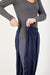 Detail of side unzipped on the befree zipOns Adult Lightweight Adaptive Pants worn on model on a white background