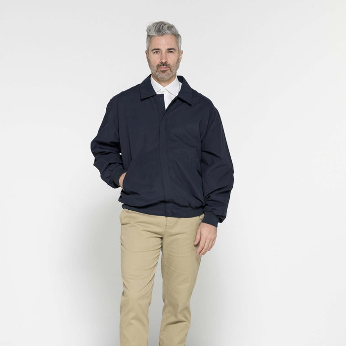 MagnaReady X Weatherproof Navy Golf Jacket with Magnetic Closures - front view