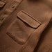 MagnaReady Magnetic Front Waffle Weave Casual Shirt with Dual Pockets in Choco - comfort and independence