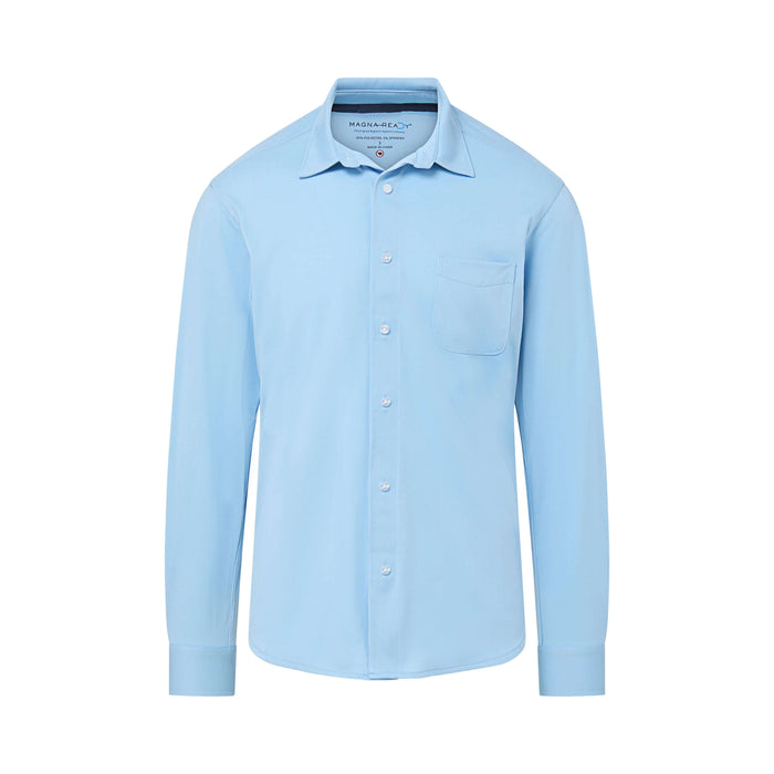 MagnaReady Adaptive Magnetic Front Cooling Carolina Blue Long Sleeve Shirt with Pocket