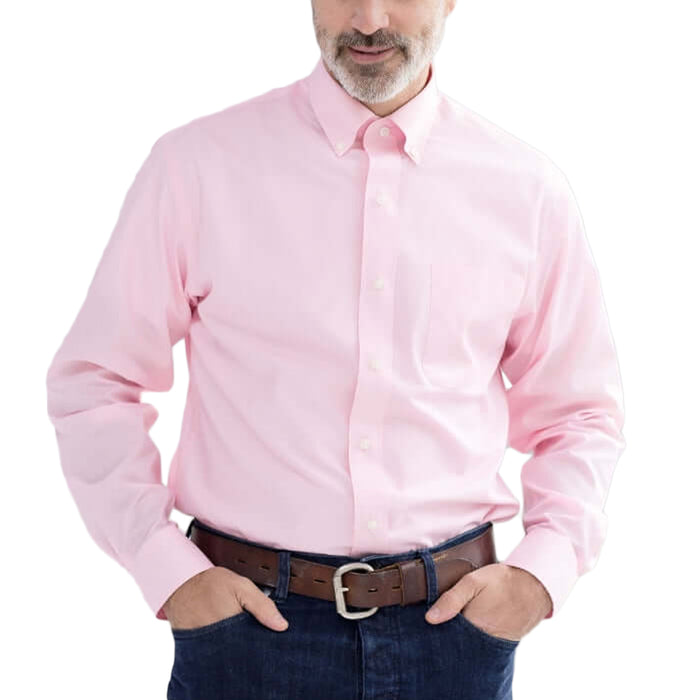 MagnaReady Adaptive Magnetic Closure Pink Long Sleeve Button Down Collar Shirt
