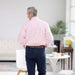 MagnaReady Pink Long Sleeve Button Down Collar Shirt with Magnetic Closures - 100% cotton lifestyle view