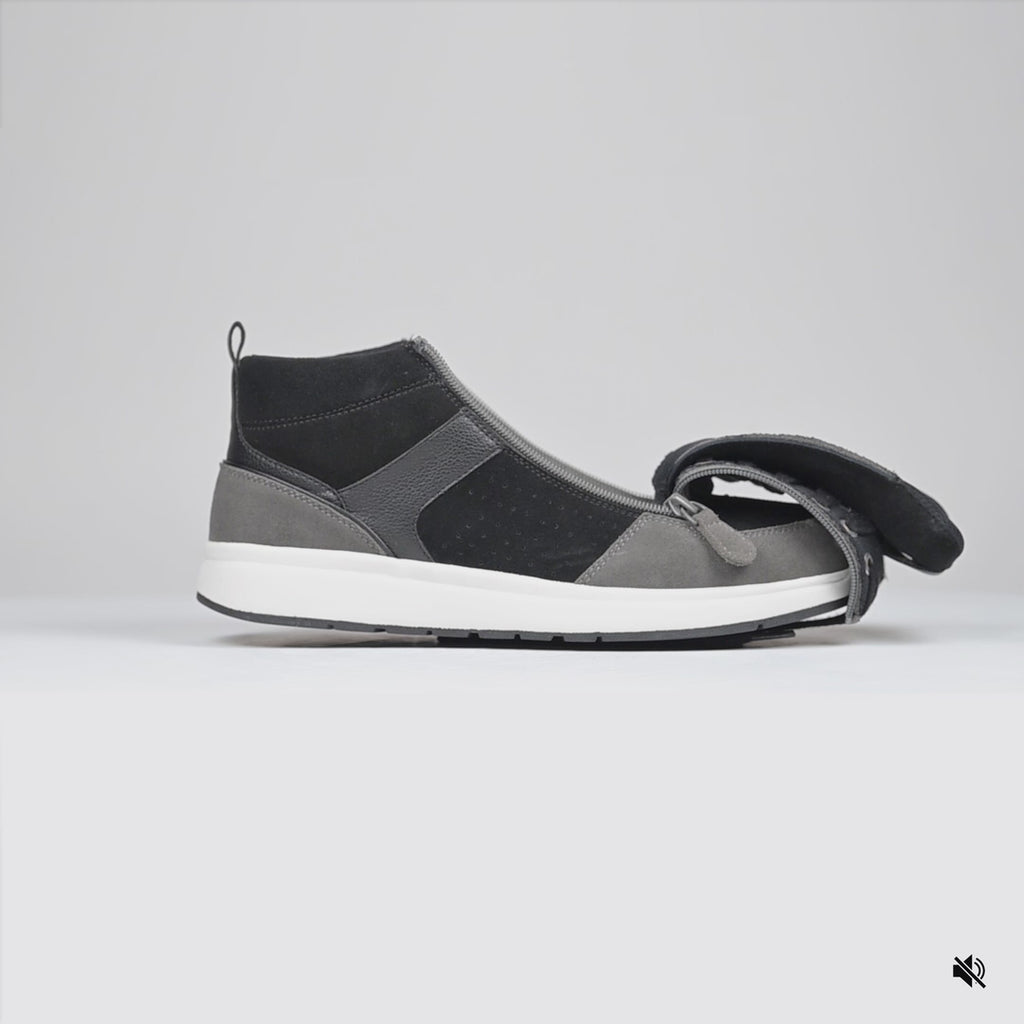 Video of Men's Black/Charcoal/Black BILLY Comfort DZ High on a white background