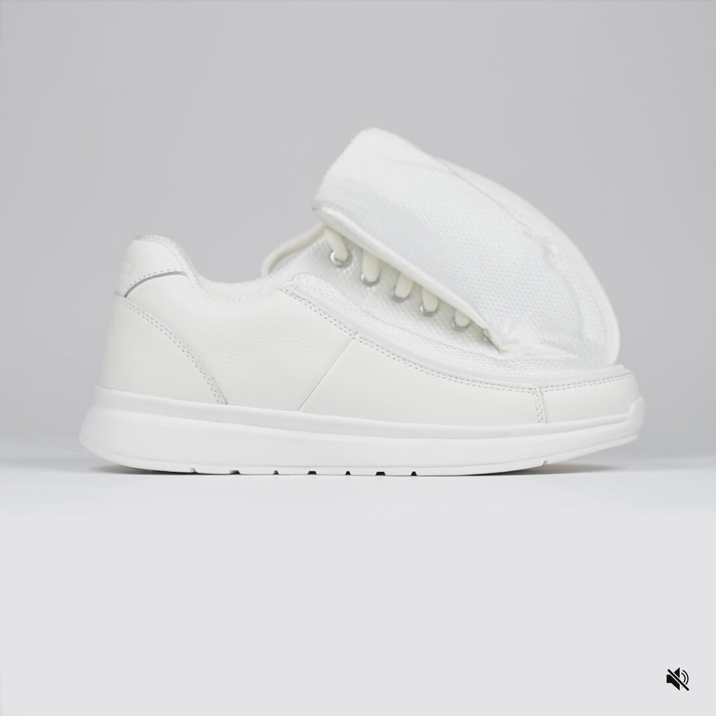 Video of Women's White Leather BILLY Comfort Plush on a white background