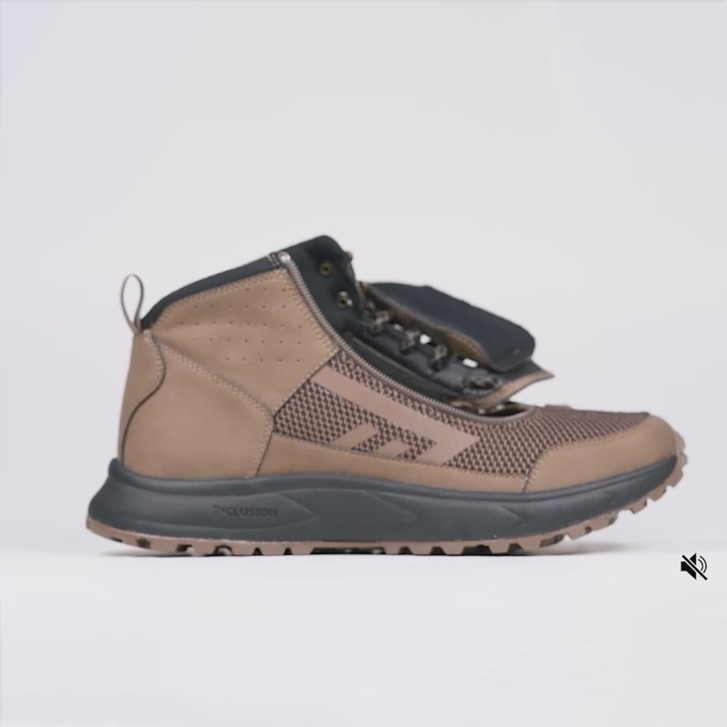 Men's Taupe BILLY Inclusion Trail Boot on a white background