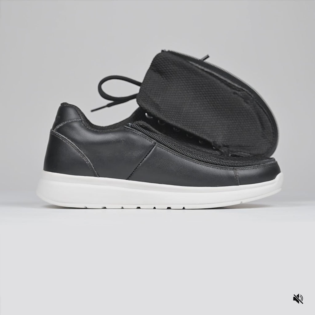 Video of Women's Black Leather BILLY Comfort Plush on a white background