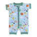 Rainn Bamboo Cosmic Short Zipp Romper on a white background