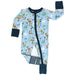 Rainn Bamboo Critter Hollow Zipp Jammies on a white background