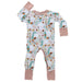 Rainn Bamboo Fern Crescent Zipp Jammies on a white background