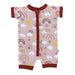 Rainn Bamboo Rainnbow Short Zipp Romper on a white background