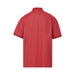 MagnaReady Red Heather Pique Knit Short Sleeve Polo with Magnetic Closures - back view