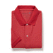 MagnaReady Red Heather Pique Knit Short Sleeve Polo with Magnetic Closures - lifestyle shot