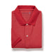 MagnaReady Red Heather Pique Knit Short Sleeve Polo with Magnetic Closures - front view
