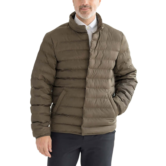 MagnaReady x Weatherproof Adaptive Olive Water-Resistant Puffer Jacket with Magnetic Closure
