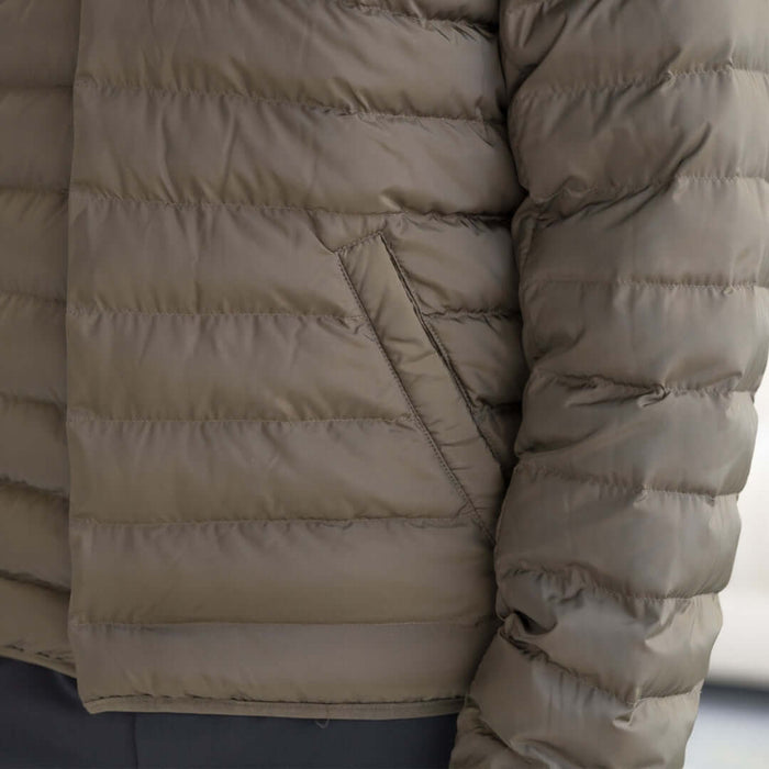 MagnaReady Weatherproof Water-Resistant Puffer Jacket in Olive - detail view