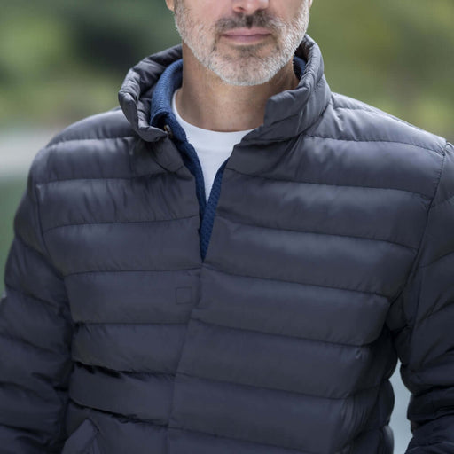 MagnaReady Weatherproof Water-Resistant Puffer Jacket in Navy - lifestyle shot