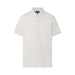 MagnaReady White Pique Knit Short Sleeve Polo with Magnetic Closures - lifestyle shot